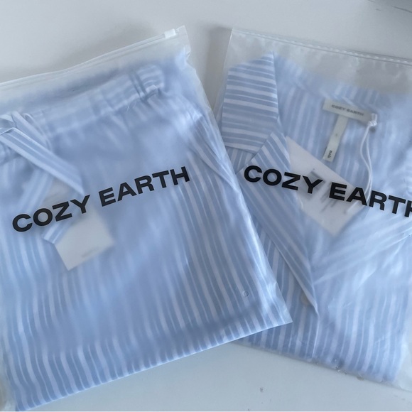 Cozy Earth Other - NWT Cozy Earth Long Sleeve Pajama Set (Blue Stripe)